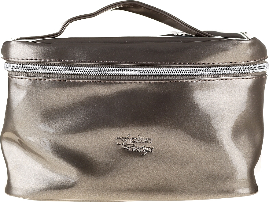 Makeup Bag Fashion Design, 97058, silver-brown - Top Choice — photo N1