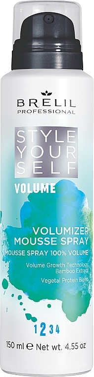 Volumizing Spray Mousse - Brelil Style Yourself Volume Volumizer Mousse Spray — photo N1