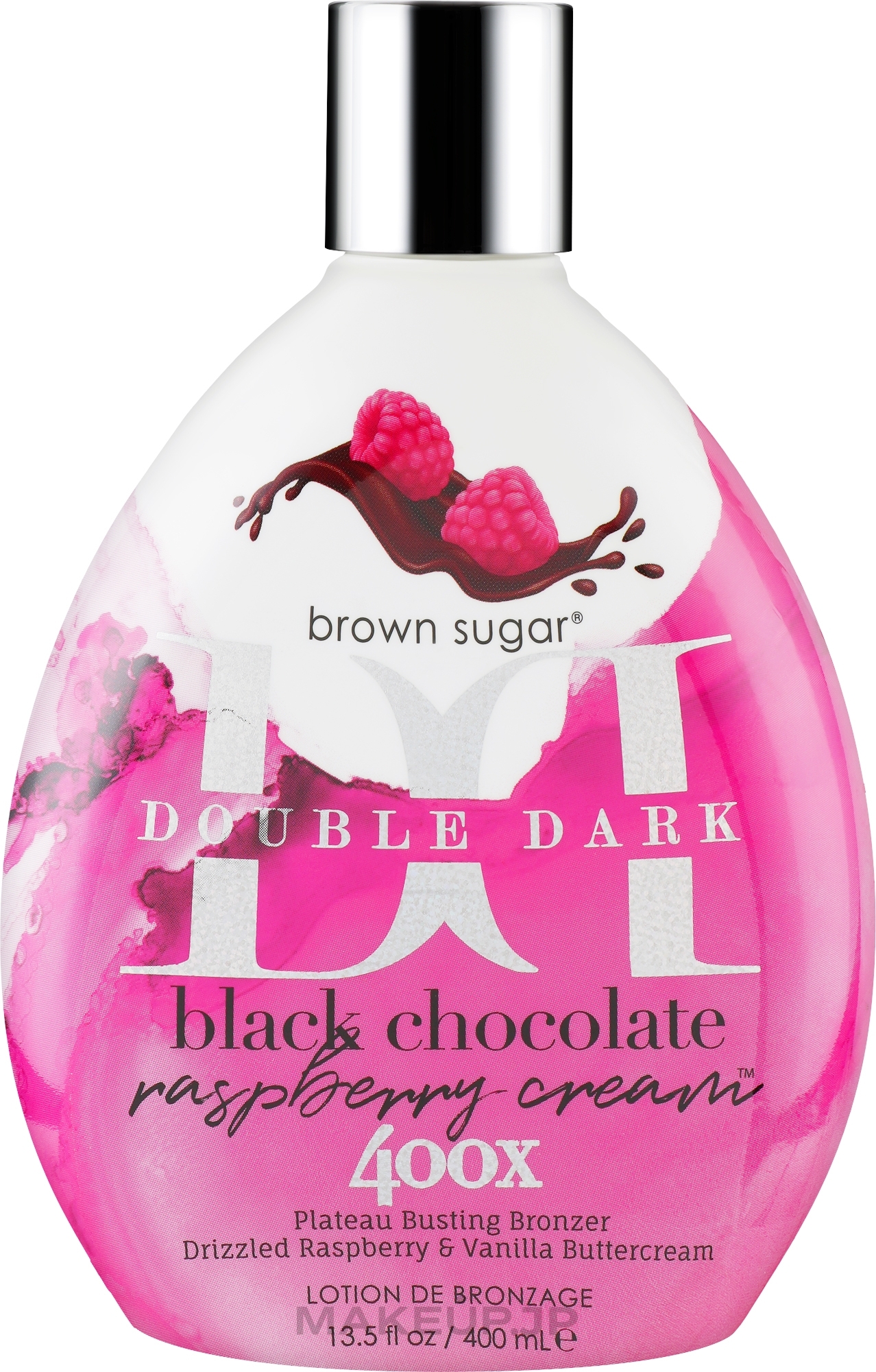 Raspberry & Chocolate Tanning Lotion - Brown Sugar Double Dark Black Chocolate Raspberry Cream 400X Plateau Busting Bronzer Tanning Lotion — photo 400 ml