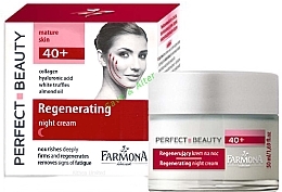 Fragrances, Perfumes, Cosmetics Regenerating Night Face Cream - Farmona Perfect Beauty 40+