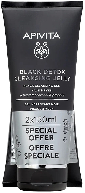 Set - Apivita Black Detox Cleansing Jelly (cl/gel/2x150ml) — photo N2