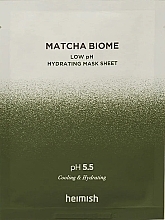 Fragrances, Perfumes, Cosmetics Sheet Mask - Heimish Matcha Biome Low pH Hydrating Mask Sheet