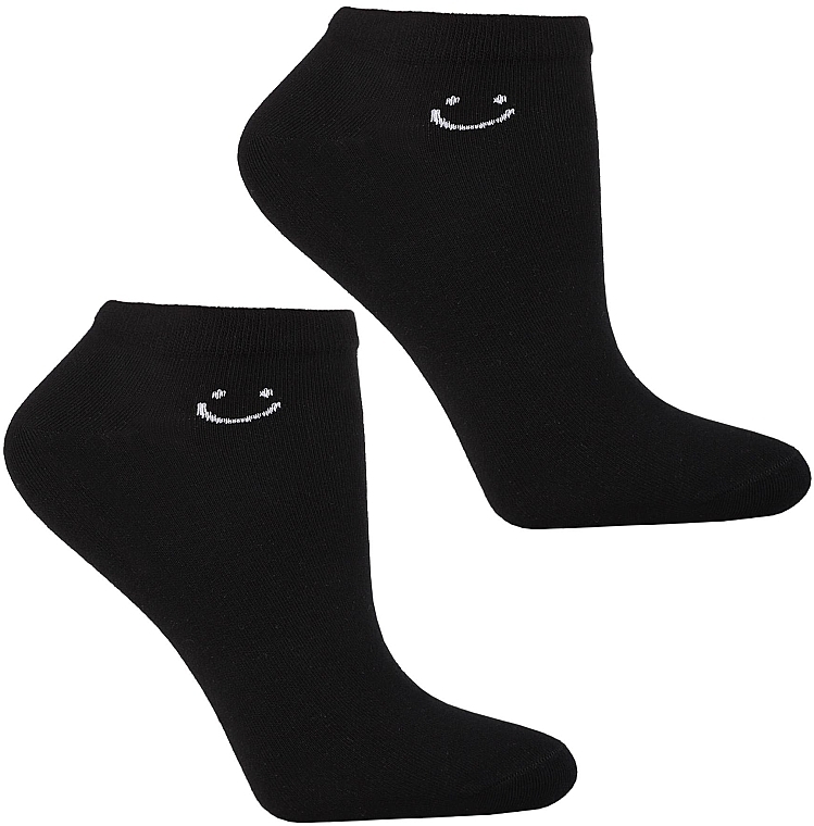 Women's Short Socks, CSD240-088, Black - Mora — photo N1