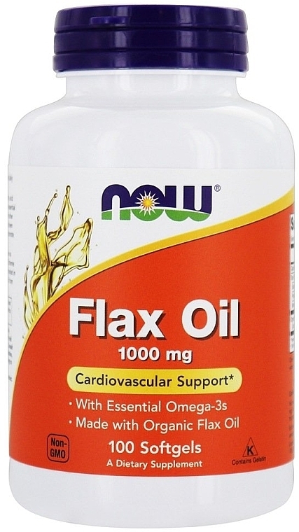 Flax Oil Softgels 1000mg - Now Foods Flax Oil — photo N6