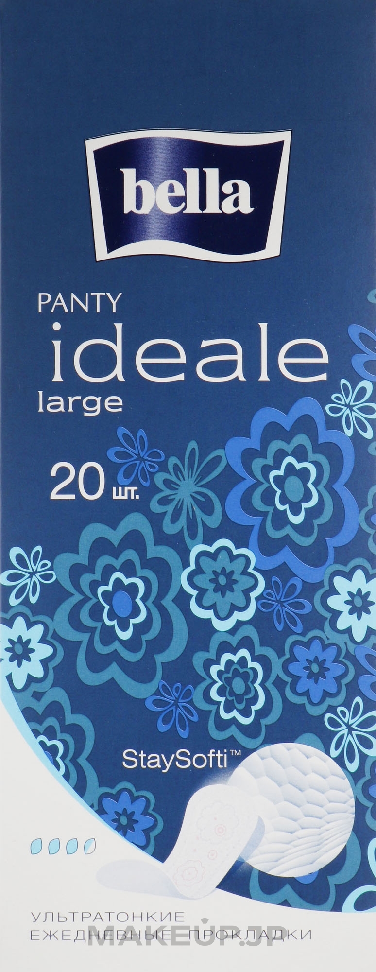 Daily Sanitary Pads Panty Ideale Ultra Thin Large Stay Softi, 20 pcs - Bella — photo 20 szt.