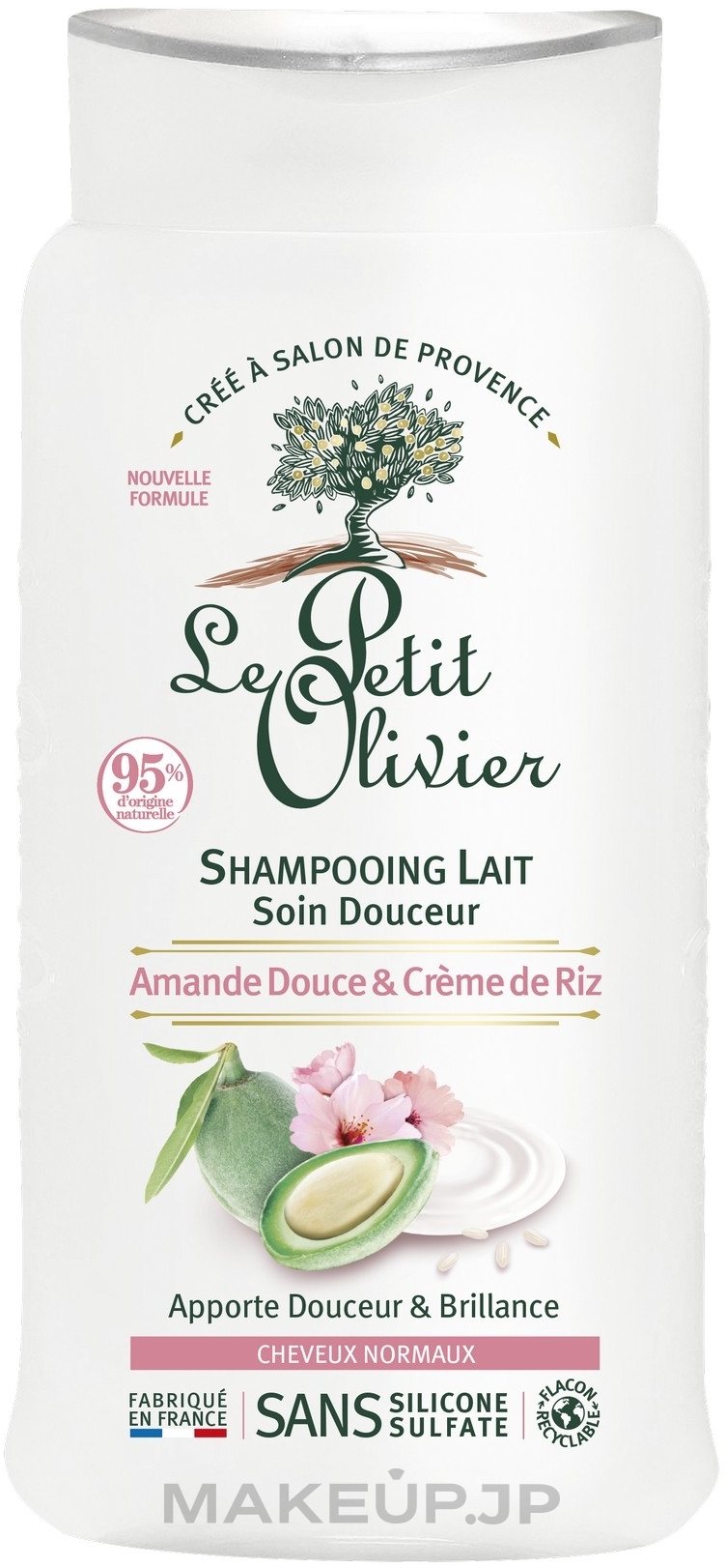 Sweet Almond & Rice Cream Shampoo for Normal Hair - Le Petit Olivier Sweet Almond & Rice Cream — photo 250 ml