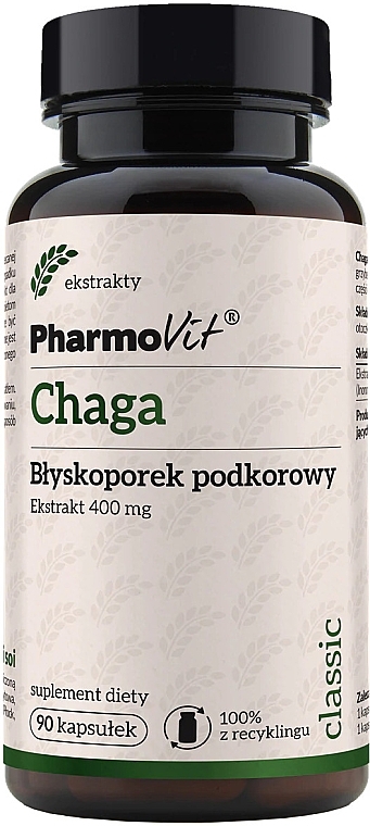 Dietary Supplement 'Chaga', 400 mg - Pharmovit Classic — photo N6