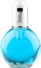 Fragrances, Perfumes, Cosmetics Nail & Cuticle Oil with Flowers - Silcare Coconut Sea Blue