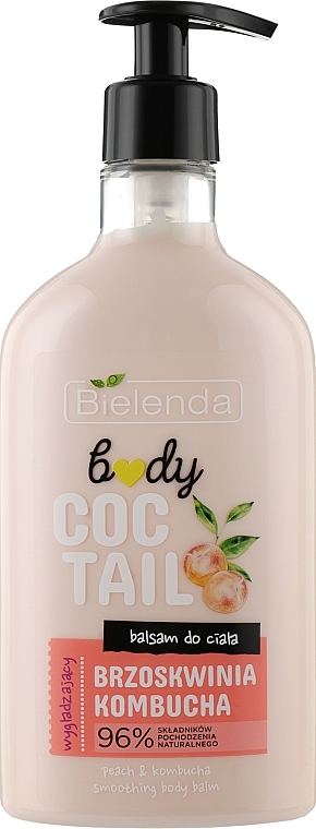 Body Balm "Peach & Tea Mushroom" - Bielenda Coctail Body Balsam Peach Kombucha — photo N1