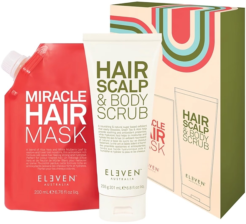 Set - Eleven Australia Mask & Scrub Duo (h/mask/200ml + h/scrub/201ml) — photo N1