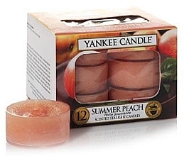 Fragrances, Perfumes, Cosmetics Tea Light Candles - Yankee Candle Scented Tea Light Candles Summer Peach