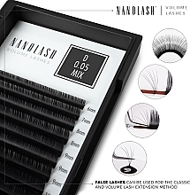 False Lashes C, 0.15 (9 mm) - Nanolash Volume Lashes — photo N2