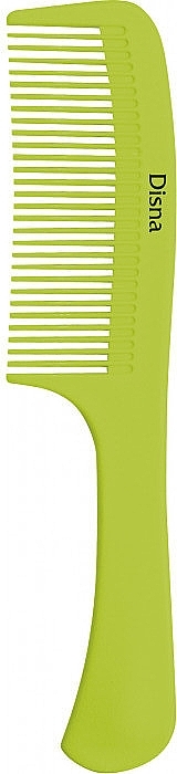 Hair Comb, 22.5 cm, with rounded handle, green - Disna Beauty4U — photo N7