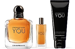 Giorgio Armani Emporio Armani Stronger With You - Set (edt/100ml + edt/15ml + sh/gel/75ml) — photo N2