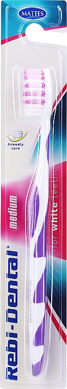 Rebi-Dental Tothbrush M57, medium, purple - Mattes Rebi-Dental Medium Tothbrush — photo N1