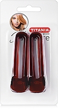 Fragrances, Perfumes, Cosmetics Hair Clip 8,5 cm, 2 pcs., brown - Titania