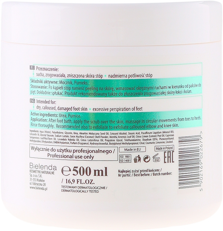 Foot Scrub - Bielenda Professional Podo Expert Program Smoothing Foot Scrub With Urea and Pumice — photo N3