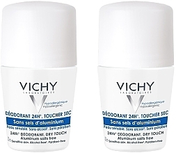 Set - Vichy 24H Deodorant Without Aluminum Salts Bille (deo/50ml + deo/50ml) — photo N1