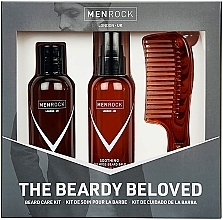 Fragrances, Perfumes, Cosmetics Set - Men Rock The Beardy Beloved Starter Nourishing Set (b/balm/100ml + b/soap/100ml + comb/1pcs)