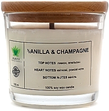 Fragrances, Perfumes, Cosmetics Scented Candle in Glass "Vanilla & Champagne" - Purity Candle