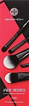 Makeup Brush Set, 5 pcs - Eigshow Jade Series Essential Brush Set Black — photo N2