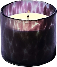 Scented Candle in Glass - Paddywax Luxe Hand Blown Bubble Glass Candle Plum French Linen & Orris — photo N1