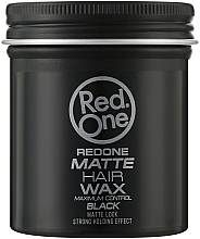Matte Hair Styling Wax - RedOne Matte Hair Wax Black — photo N3