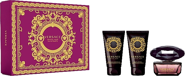 Versace Crystal Noir - Set (edt/50ml + b/lot/50ml + sh/gel/50ml) — photo N1