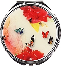 Fragrances, Perfumes, Cosmetics Cosmetic Mirror, "Butterflies" 85444, multicolored butterflies & flowers - Top Choice