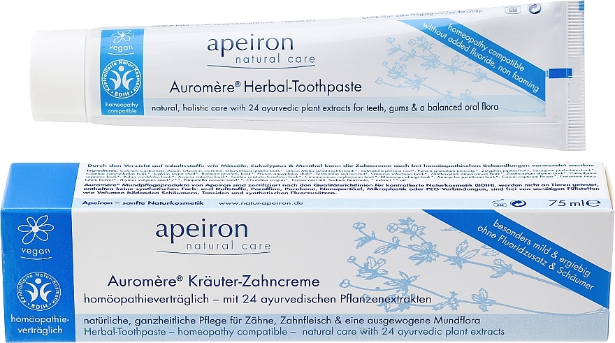 Homeopathic Toothpaste - Apeiron Herbal Toothpaste Homeopathic — photo N1