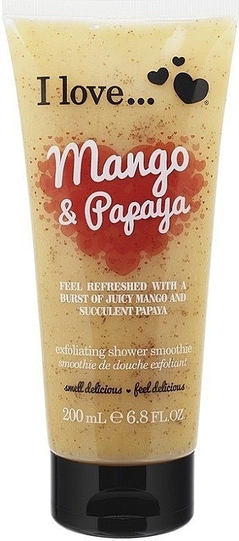 Body Scrub "Mango-Papaya" - I Love... Mango & Papaya Exfoliating Shower Smoothie — photo N3