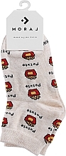 Kids Socks 'Fast-Food', beige - Moraj — photo N1