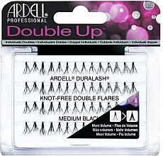 Flase Lashes - Ardell Double Up Duralash Knot-Free Double Flares Medium Black — photo N1