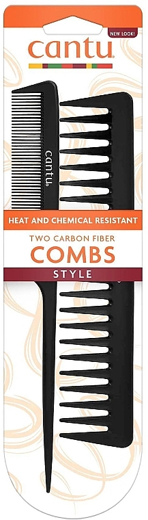Comb Set, 2 pcs - Cantu Carbon Fibre Comb Set — photo N4