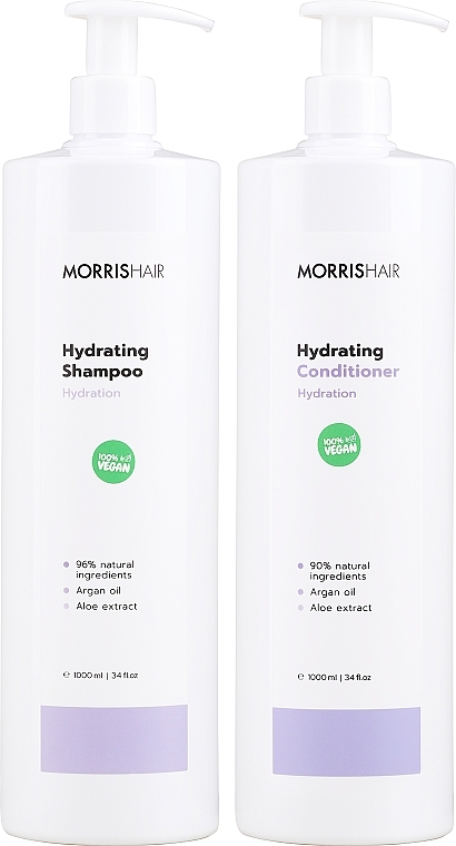 Set - Morris Hair Hydrating Synergy Kit (SHMP/1000ml + cond/1000ml) — photo N4