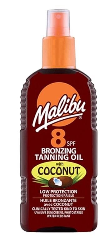 ブロンズ タンニング ボディ オイル - Malibu Bronzing Tanning Oil SPF8 With Coconut — photo N1