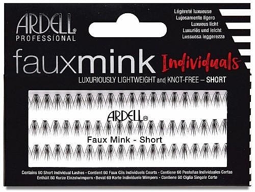 Flase Lashes - Ardell Faux Mink Individuals Knot Free-Short Black — photo N1