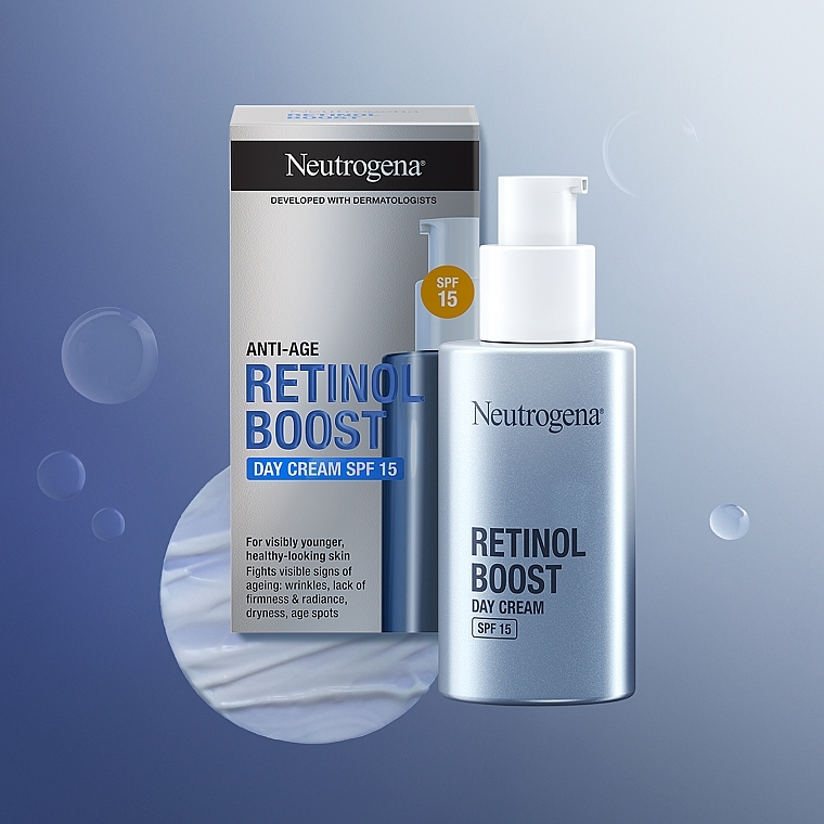 Day Face Cream - Neutrogena Anti-Age Retinol Boost Day Cream SPF 15 — photo N2