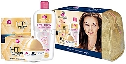 Fragrances, Perfumes, Cosmetics Set - Dermacol Hyaluron Therapy 3D Kit (day/cr/50ml + micel/water/400ml + mask/2x8ml + bag) 