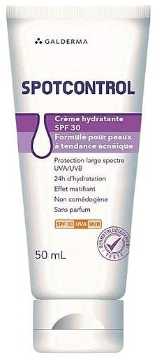 Cream for Oily and Acne-Prone Skin - Benzacare Spotcontrol Facial Daily Moisturizer SPF30 — photo N4