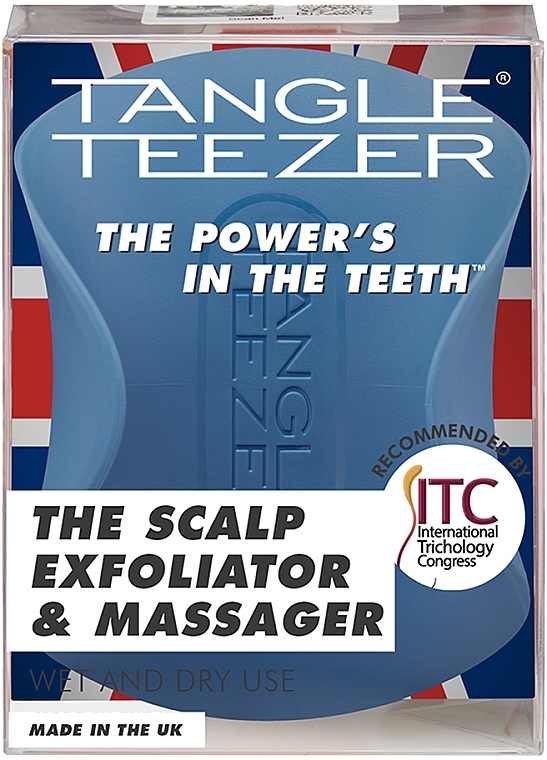 Massage Hair Brush - Tangle Teezer The Scalp Exfoliator & Massager Coastal Blue — photo N1