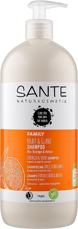 Strengthening Family Bio Shampoo 'Orange & Coconut' - Sante Family Kraft & Glanz Shampoo — photo N5