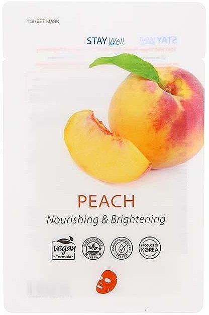 Nourishing & Brightening Peach Facial Mask - Stay Well Peach Face Mask — photo N2