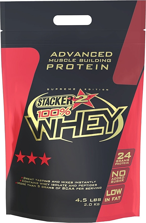 100% Whey Protein, strawberry - Stacker2 Europe 100% Whey Strawberry — photo N1