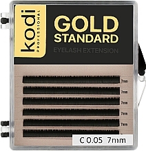 Gold Standard C 0.05 False Eyelashes (6 rows: 7 mm) - Kodi Professional — photo N1
