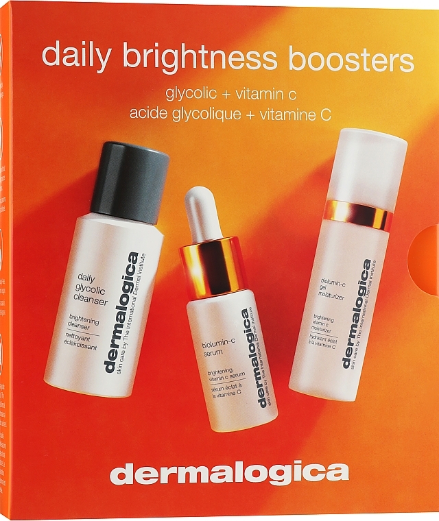 Set - Dermalogica Daily Brightness Boosters Kit (f/gel/15ml + ser/10ml + cleanser/30ml) — photo N4