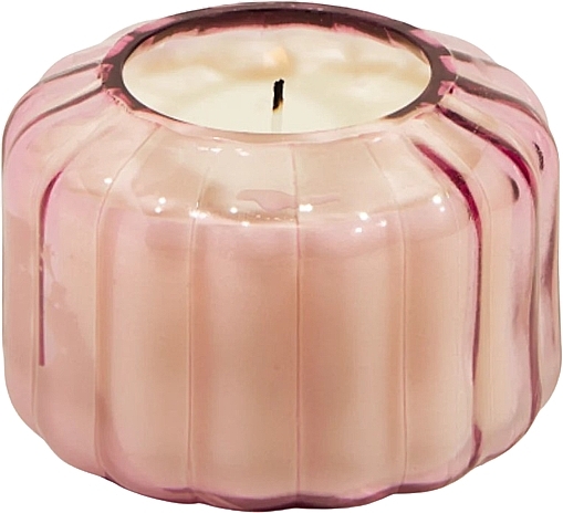 Desert Peach Scented Candle - Paddywax Ripple Glass Candle Desert Peach — photo N1