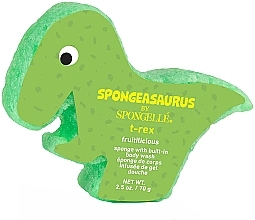 Reusable Foaming Bath Sponge for Kids 'T-Rex' - Spongelle Spongeasaurus T-Rex Body Wash Infused Buffer — photo N2