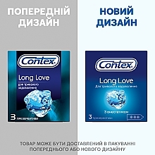 Latex Condoms with Silicone Anesthetic Lubricant, 3 pcs - Contex Long Love — photo N5