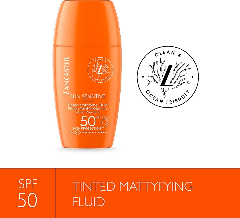 Tinted Mattifying Fluid - Lancaster Sun Sensitive Tinted Mattifying Fluid SPF50 — photo N4